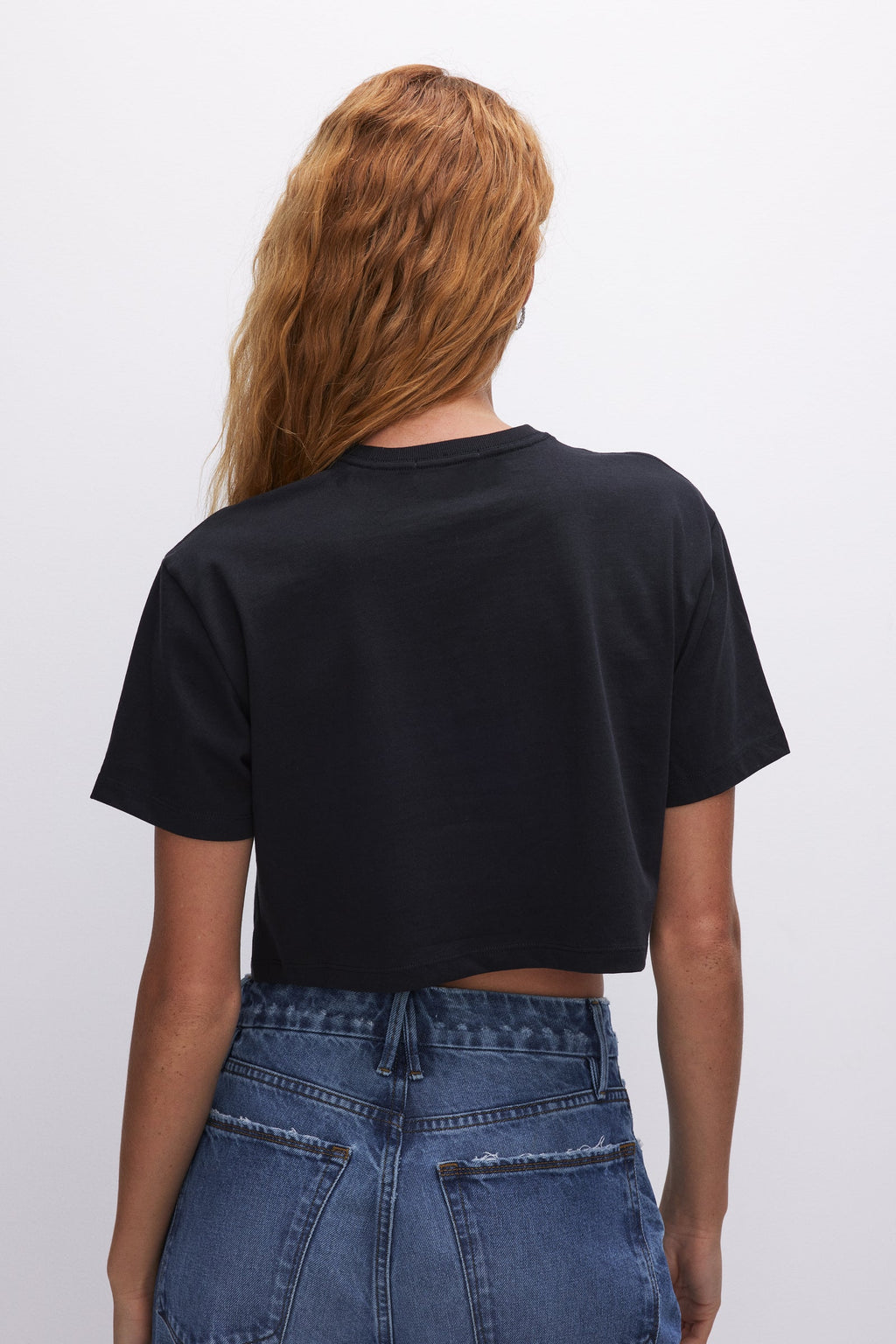 160 GSM BLACK CROP TOP