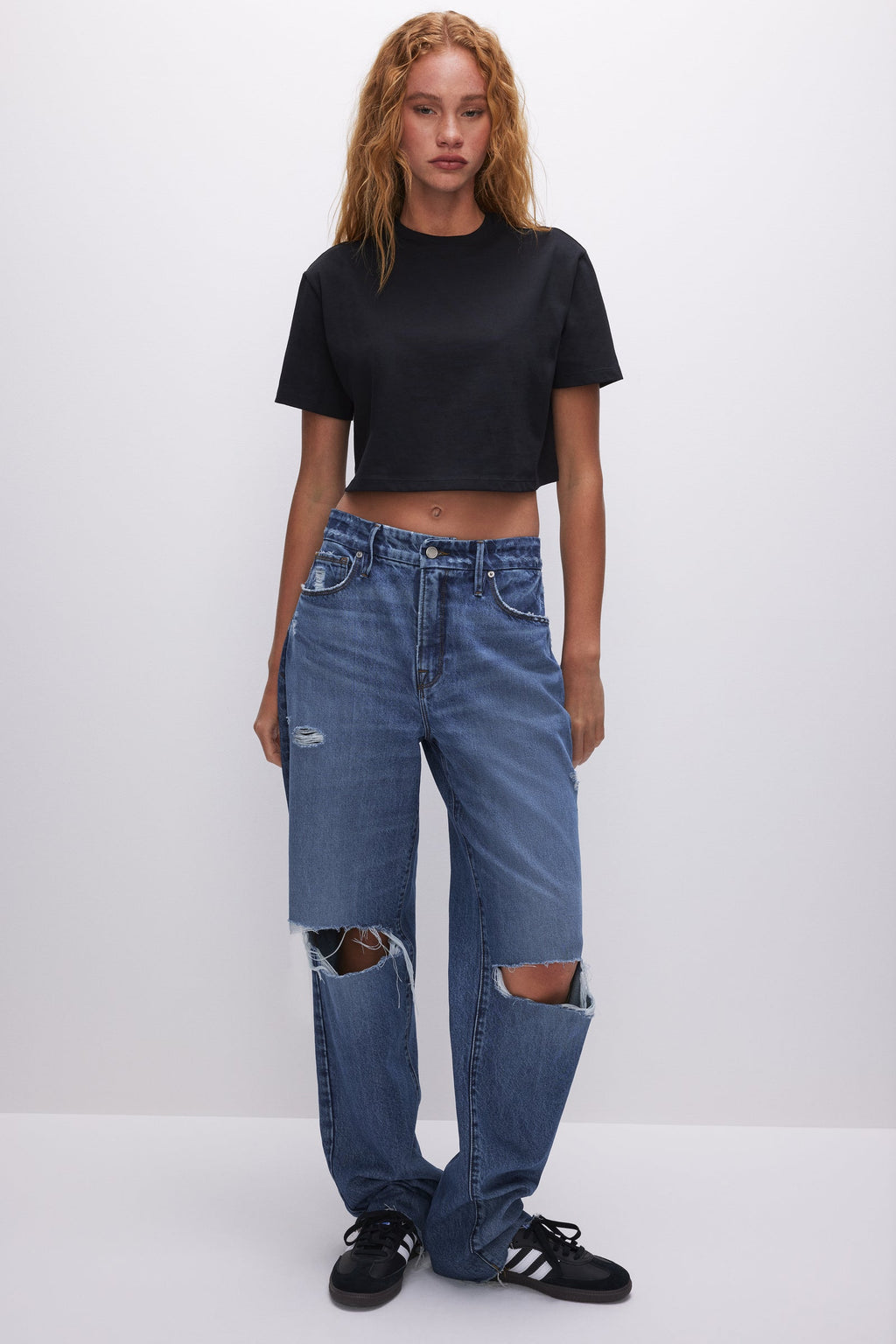 160 GSM BLACK CROP TOP