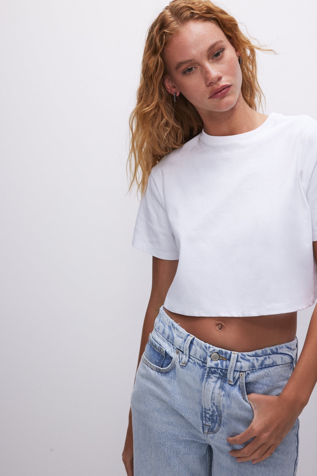 160 GSM WHITE CROP TOP
