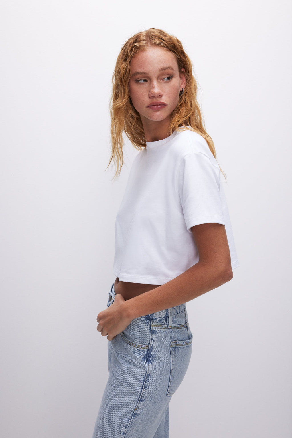 160 GSM WHITE CROP TOP