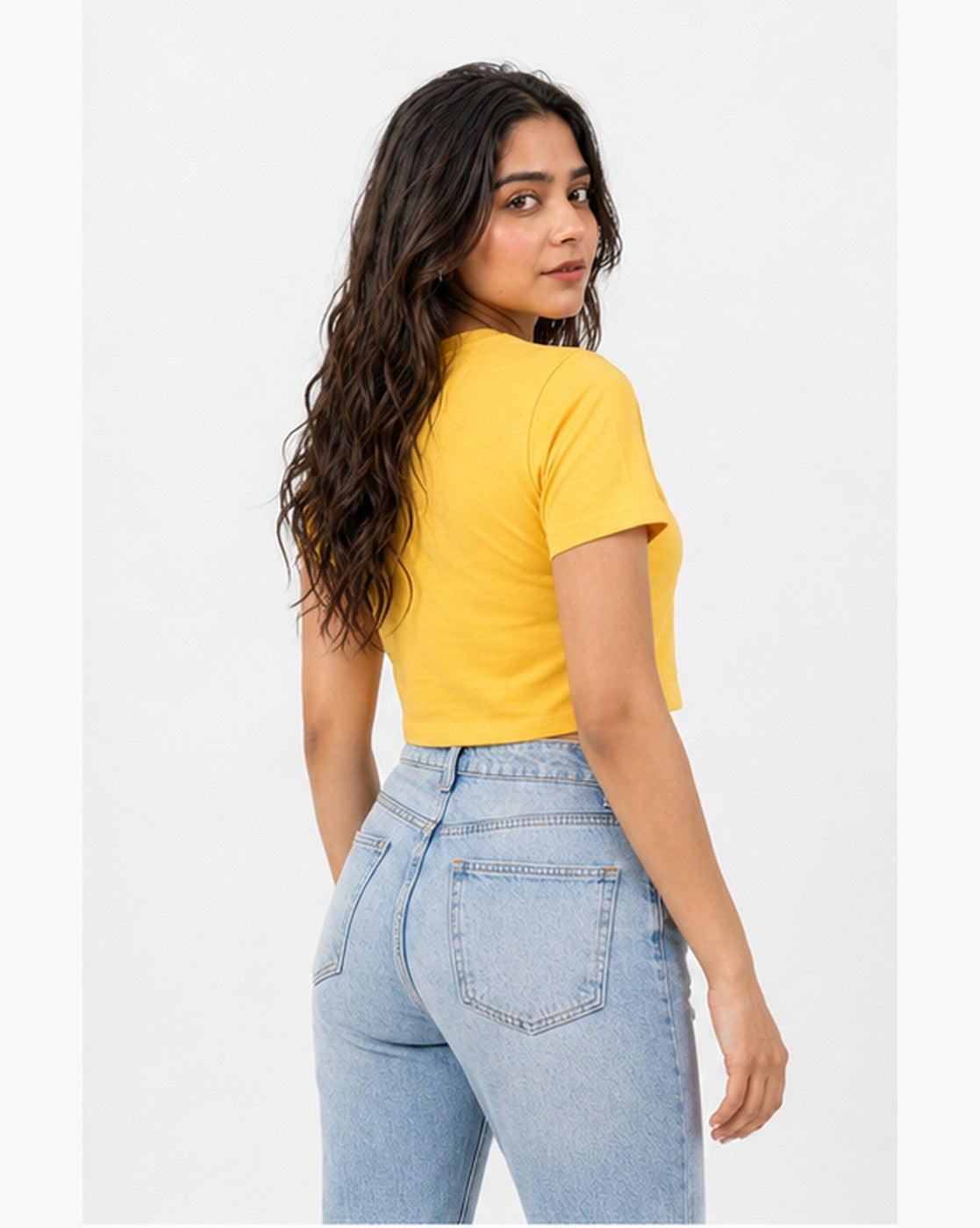 160 GSM YELLOW CROP TOP