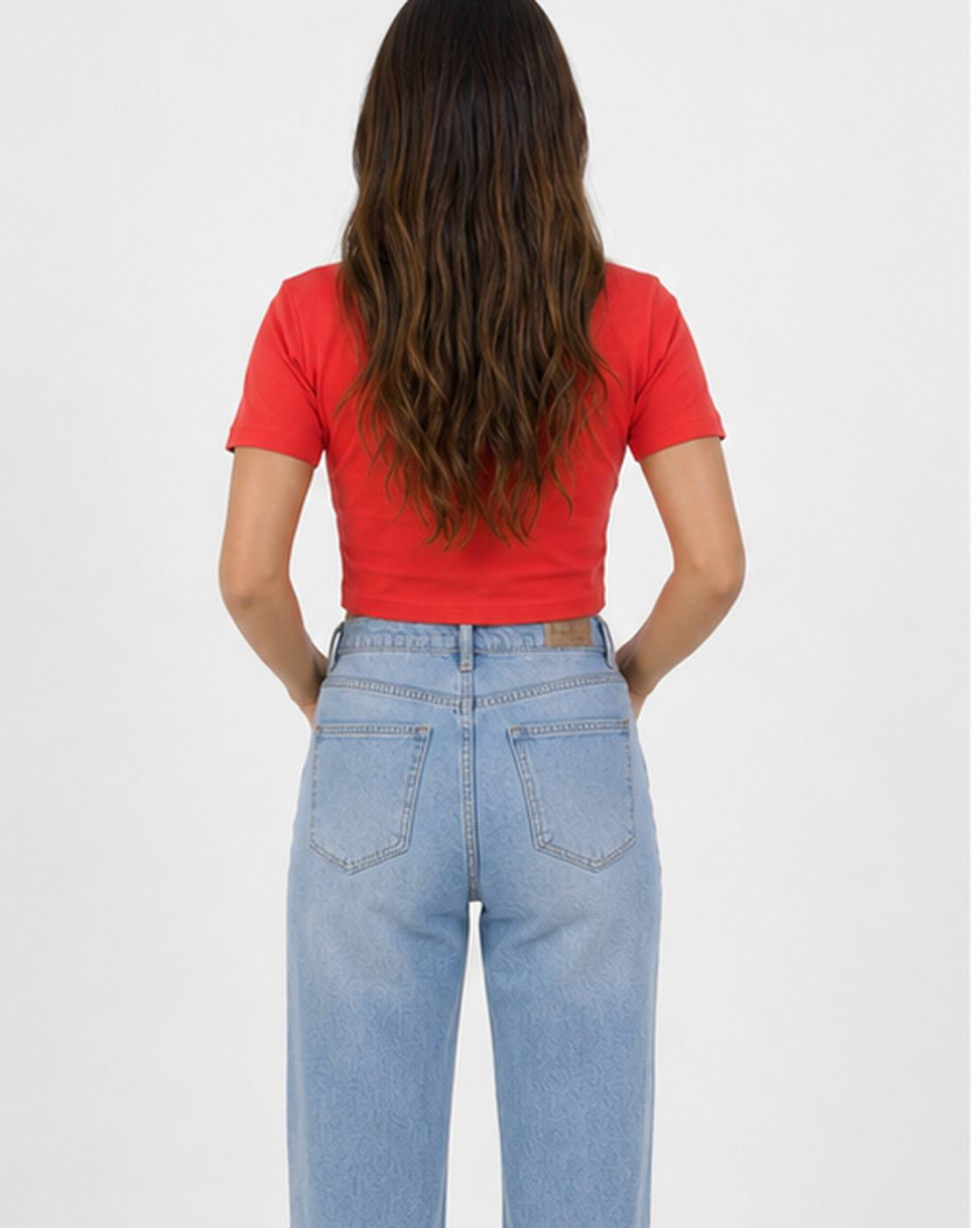 160 GSM RED CROP TOP