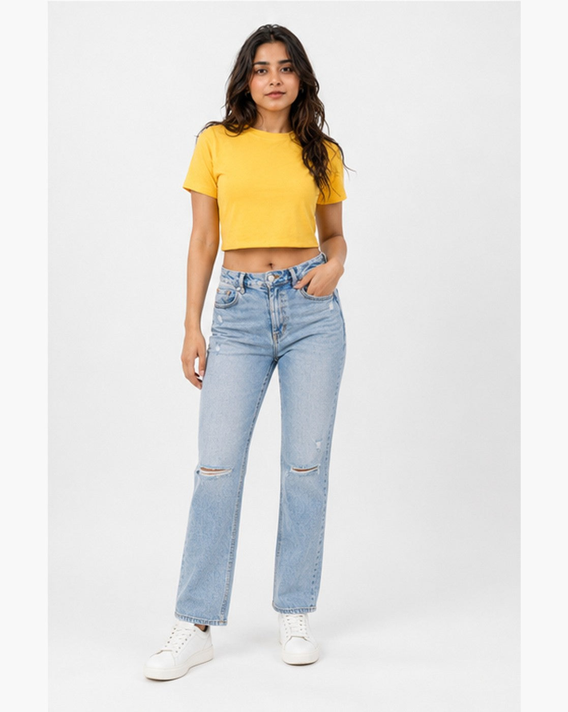160 GSM YELLOW CROP TOP