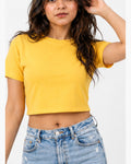 160 GSM YELLOW CROP TOP