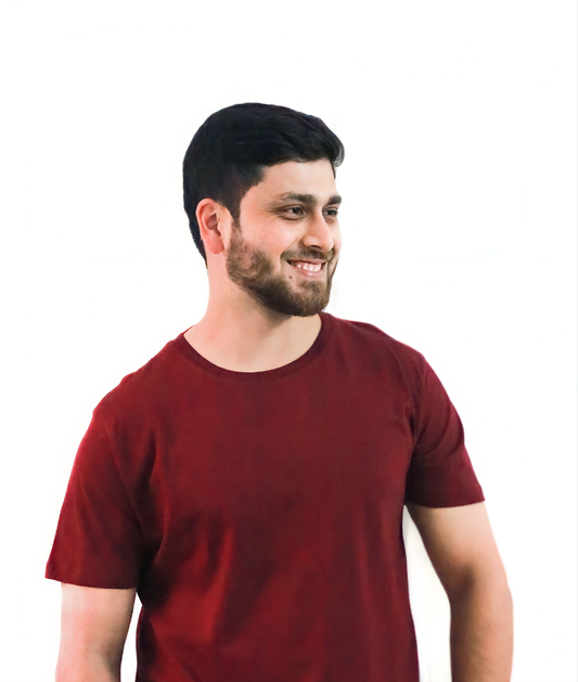 180GSM MAROON ROUND NECK T-SHIRT