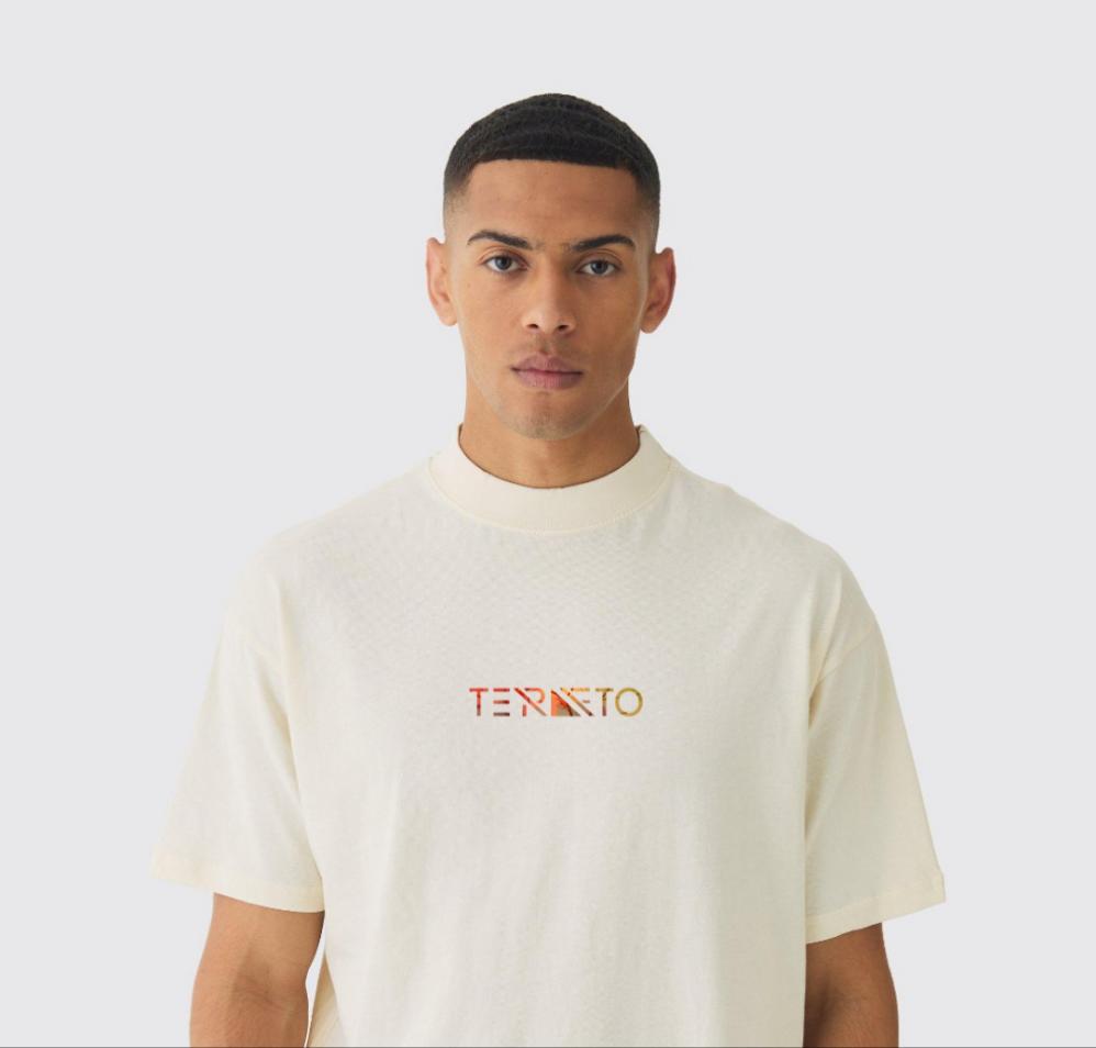 FLOCK printed unisex off-white oversized t-shirt