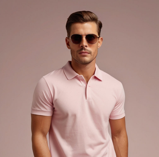 SOFT PINK POLO T-SHIRT