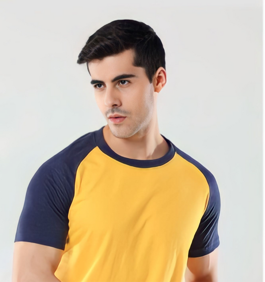 Yellow Colourblock 160GSM T-SHIRT