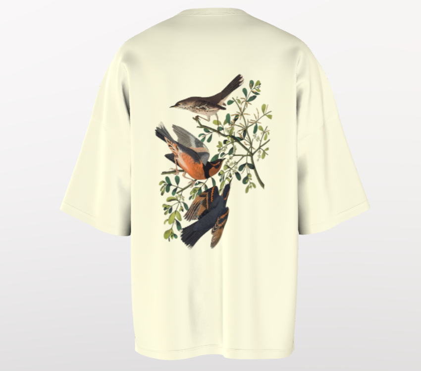 FLOCK printed unisex off-white oversized t-shirt