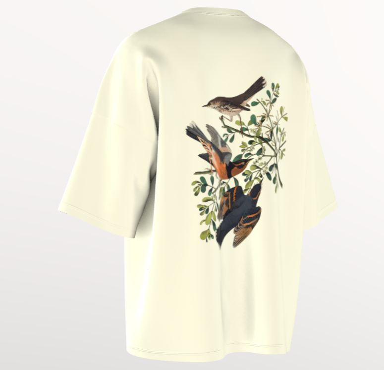 FLOCK printed unisex off-white oversized t-shirt