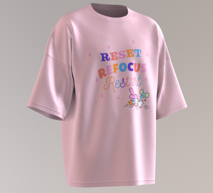 Reset Oversized Soft Pink Te