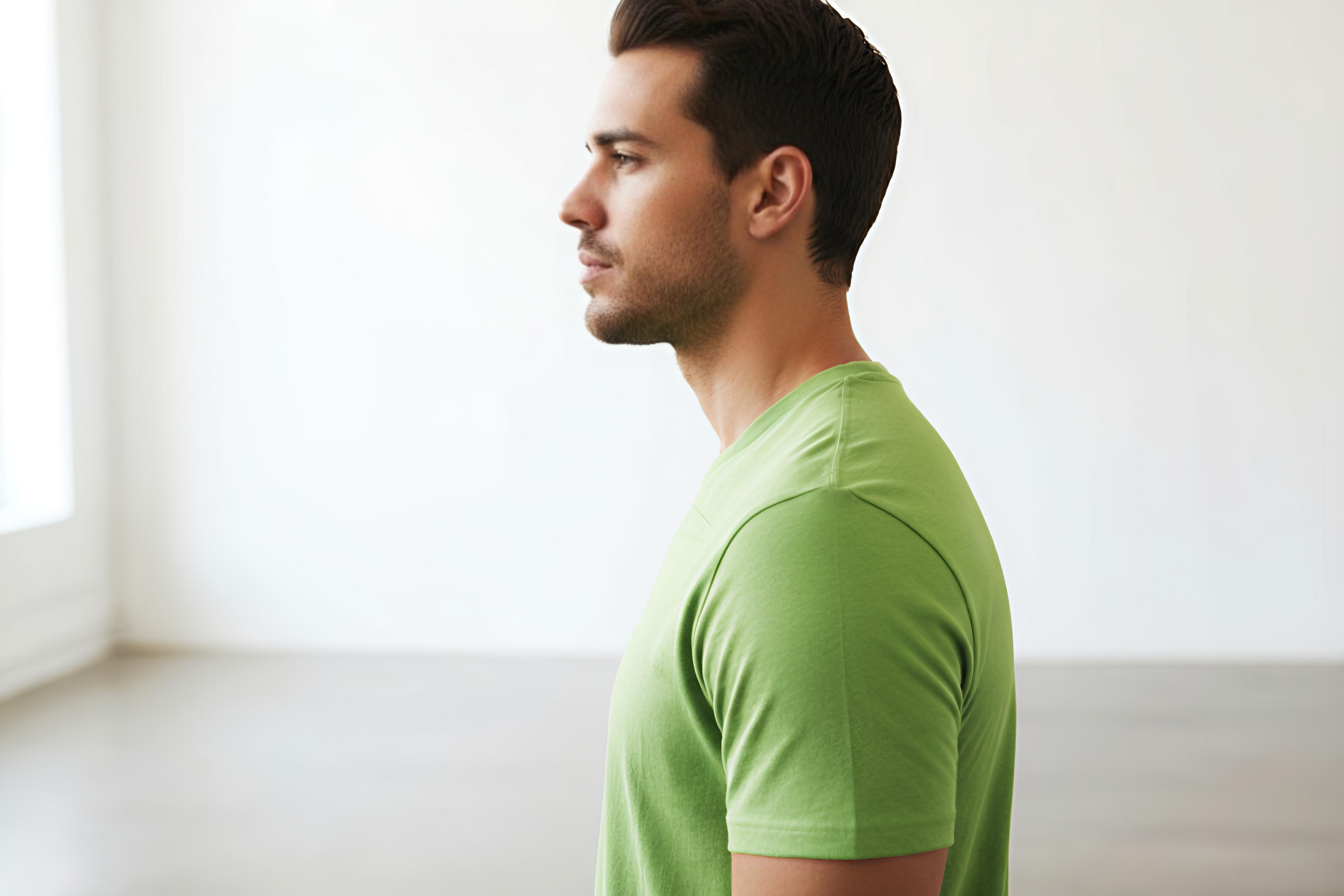 180GSM KIWI GREEN ROUND NECK T-SHIRT