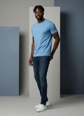 160GSM OCEAN BLUE ROUND NECK T-SHIRT