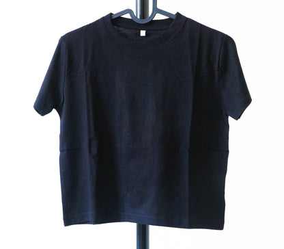 160 GSM BLACK CROP TOP