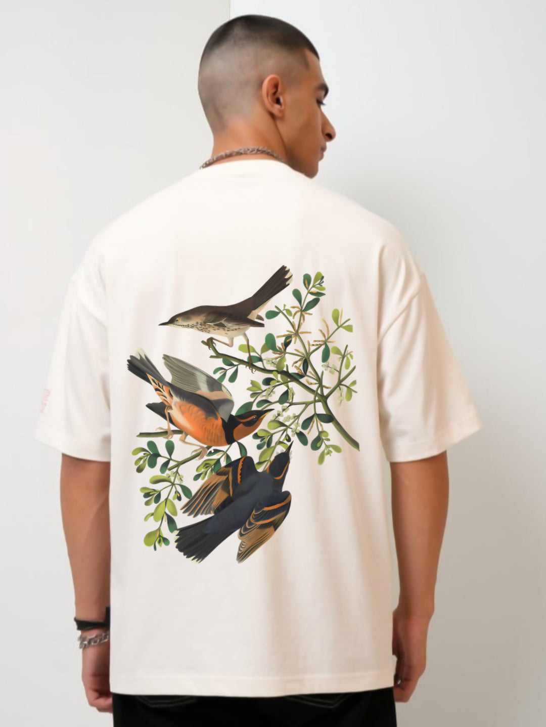 FLOCK printed unisex off-white oversized t-shirt