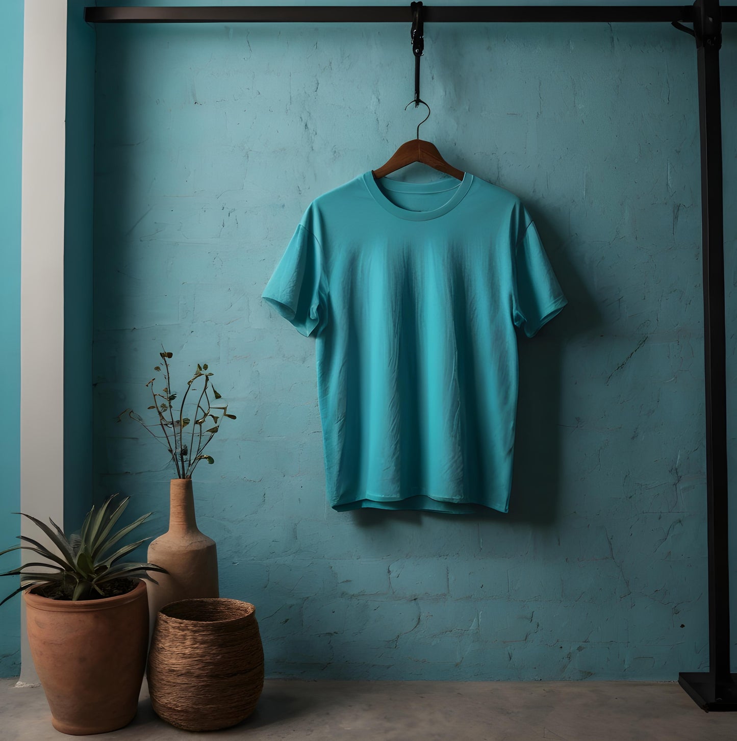 UNISEX 220GSM CYAN OVERSIZED T-SHIRT