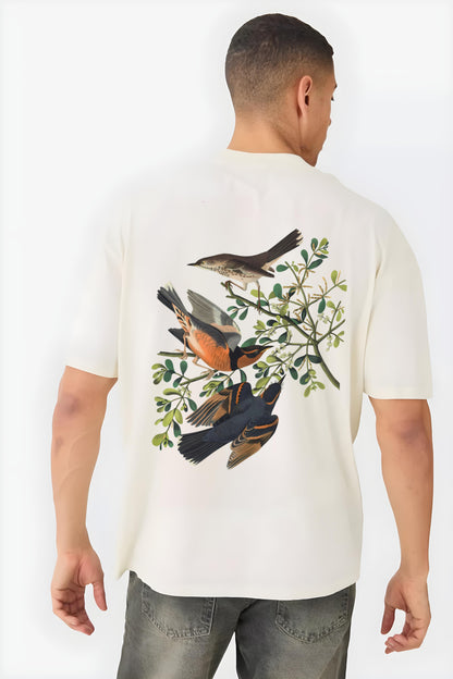 FLOCK printed unisex off-white oversized t-shirt