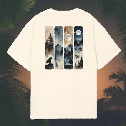 JUNGLE NIGHT 220GSM off-white oversized t-shirt