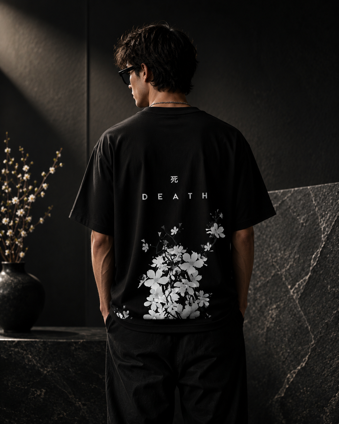 DEATH (220GSM OVERSIZED BLACK TE)