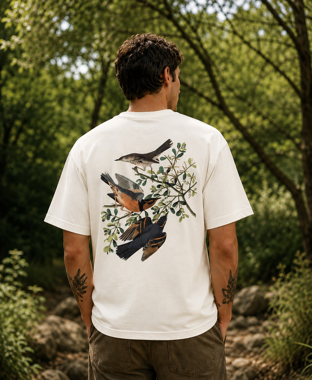 FLOCK printed unisex off-white oversized t-shirt