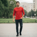 RED FULL SLEEVE 180GSM TSHIRT