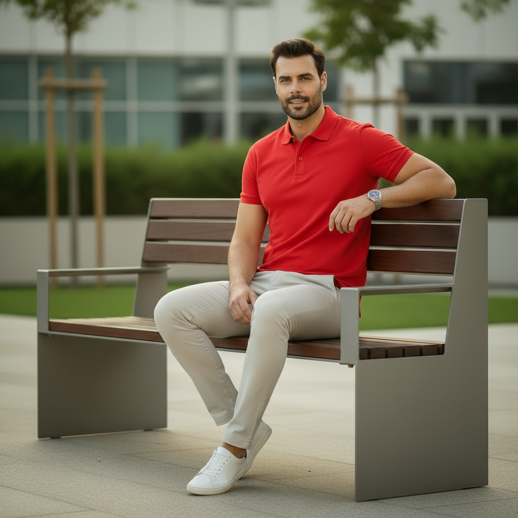 RED POLO T-SHIRT