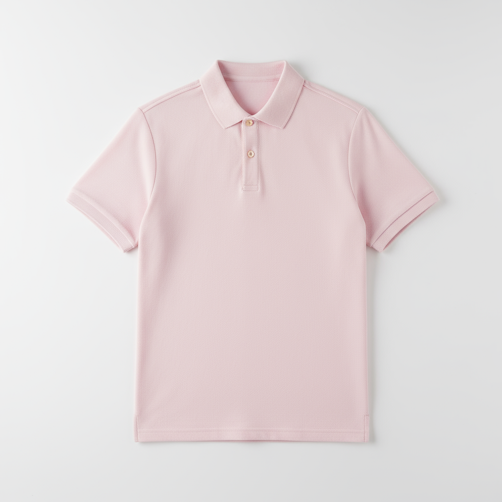 SOFT PINK POLO T-SHIRT