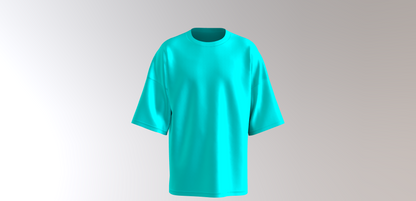 UNISEX 220GSM CYAN OVERSIZED T-SHIRT