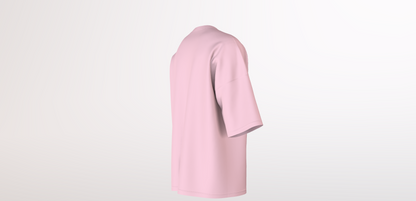 180GSM SOFT PINK OVERSIZED ROUNDNECK T-SHIRT