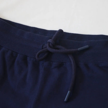 FRENCH TERRY COTTON NAVY BLUE SHORTS