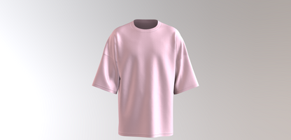 180GSM SOFT PINK OVERSIZED ROUNDNECK T-SHIRT