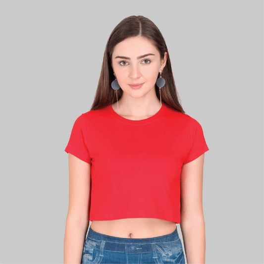 160 GSM RED CROP TOP